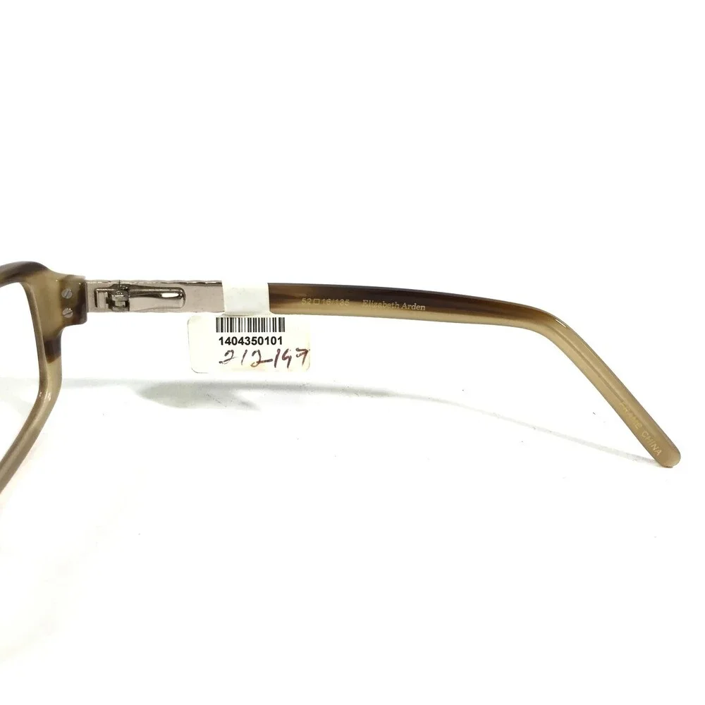 Elizabeth Arden EA 1144-1 Eyeglasses Frames Brown Horn Square Full Rim 52-16-135